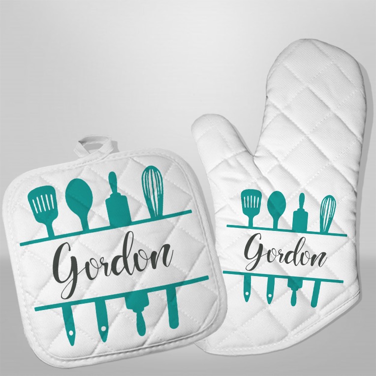 Personalized Kitchen Accessories, Pot Holder, Kitchen Glove, Oven